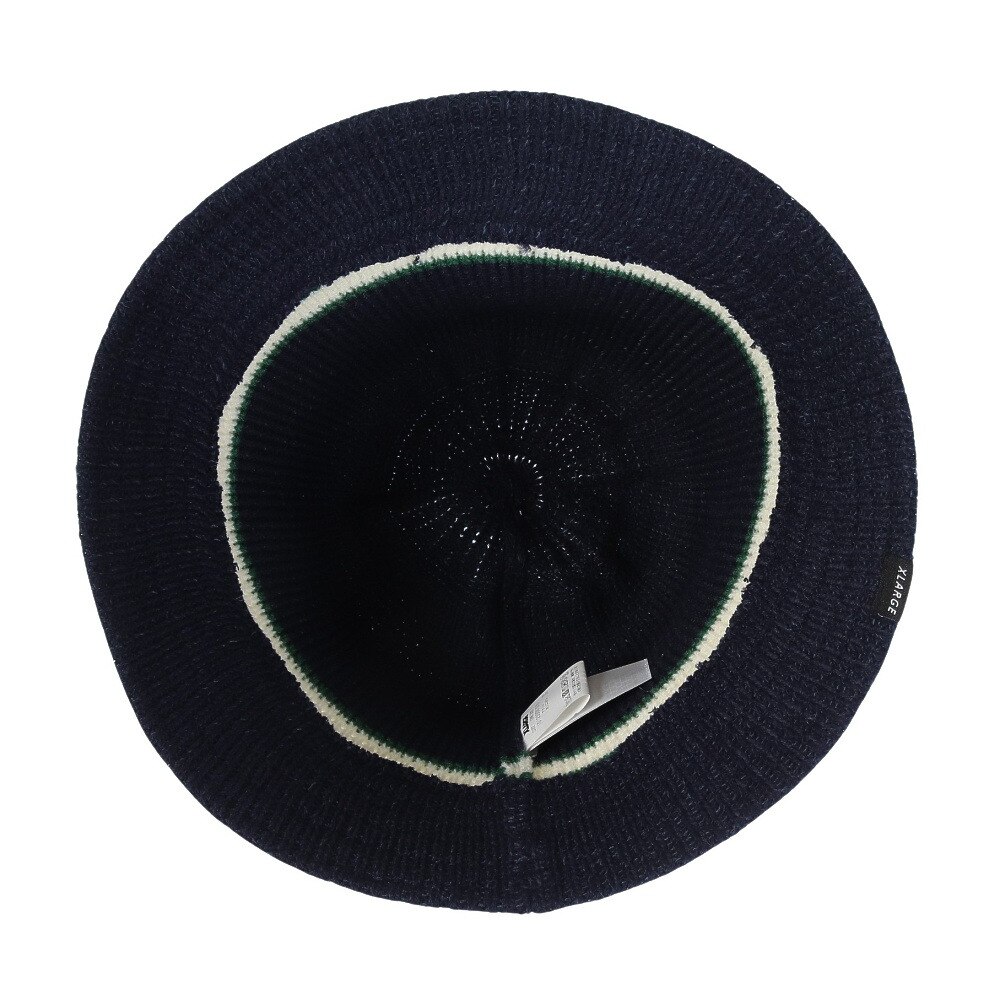 エクストララージ（XLARGE）（メンズ）ニットハット CONTRAST STRIPE CRUSHER HAT 101233051010-NAVY