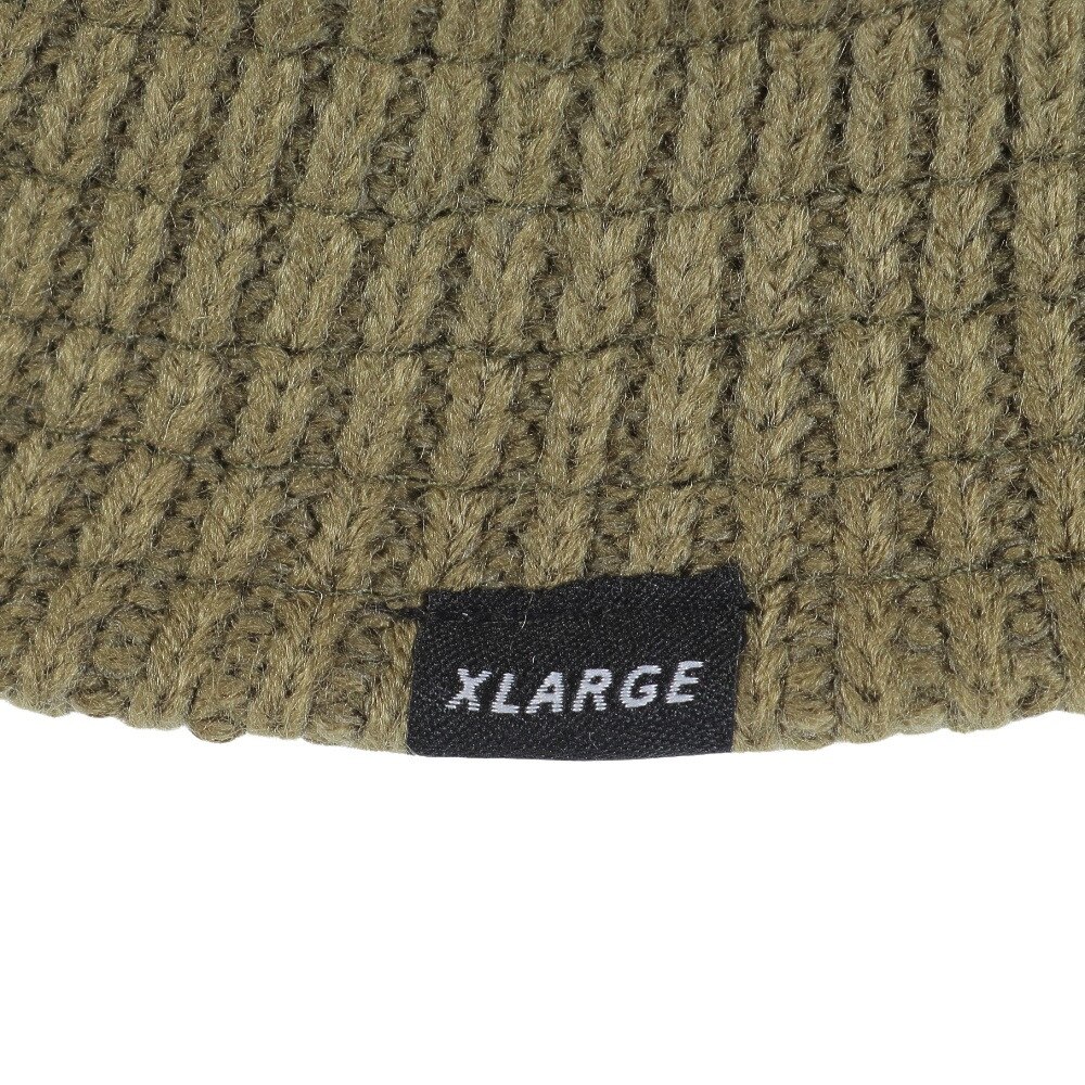 エクストララージ（XLARGE）（メンズ）ニットハット CONTRAST STRIPE CRUSHER HAT 101233051010-OLIVE