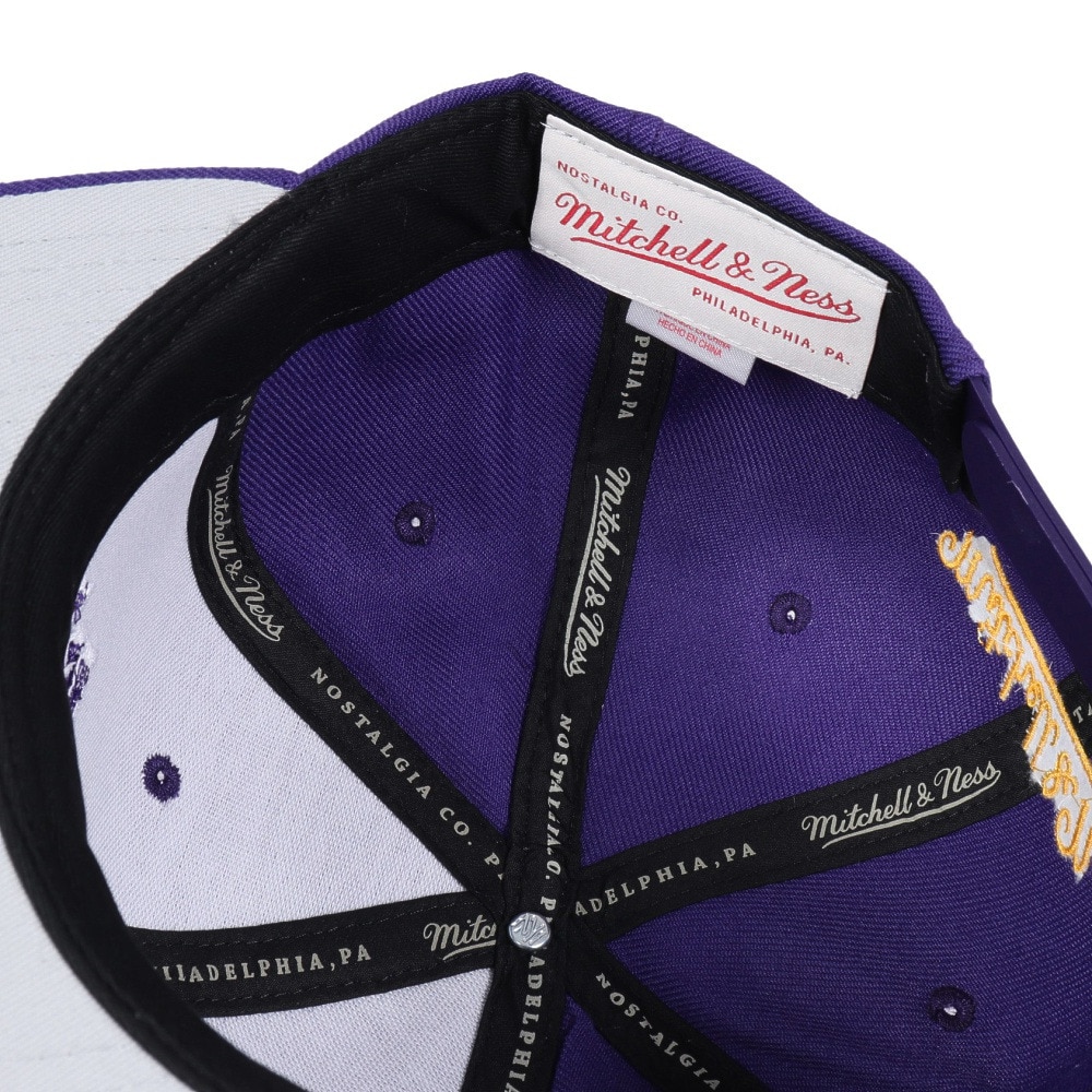 ミッチェルアンドネス（Mitchell&Ness）（メンズ、レディース）NBA TAPESTRY SNAPBACK キャップ LAK HHSS2991-LALYYPPPPURP