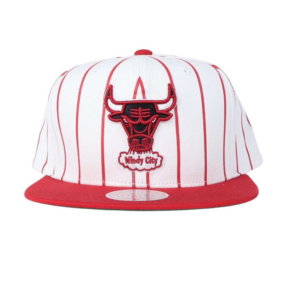 ミッチェルアンドネス（Mitchell&Ness）（メンズ、レディース）NBA RETRO PINSTRIPE SNAPBACK キャップ HHSS3470-CBUYYPPPWHIT