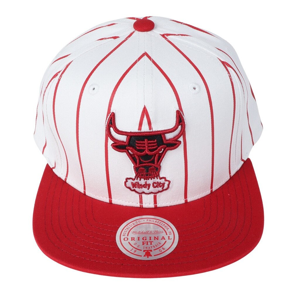 ミッチェルアンドネス（Mitchell&Ness）（メンズ、レディース）NBA RETRO PINSTRIPE SNAPBACK キャップ HHSS3470-CBUYYPPPWHIT