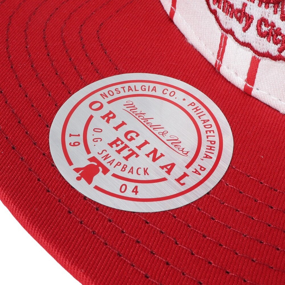 ミッチェルアンドネス（Mitchell&Ness）（メンズ、レディース）NBA RETRO PINSTRIPE SNAPBACK キャップ HHSS3470-CBUYYPPPWHIT