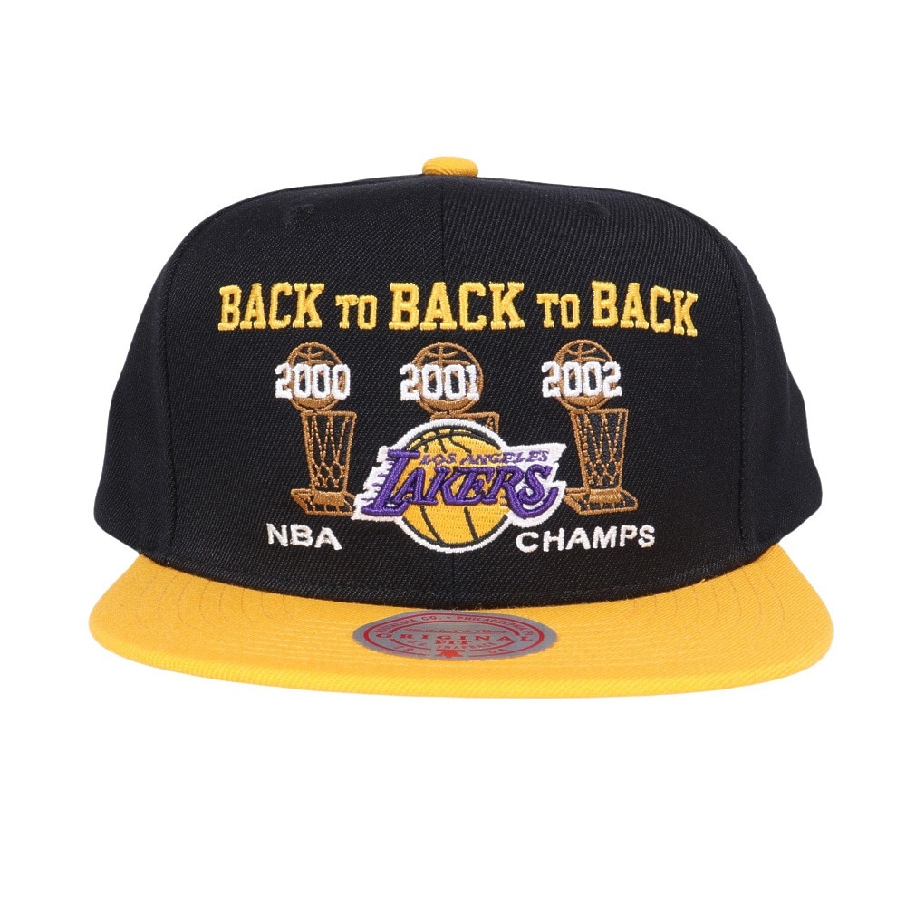 ミッチェルアンドネス（Mitchell&Ness）（メンズ、レディース）NBA 00-03 LAKERS CHAMPS キャップ HHSS4196-LALYYPPPBKGD