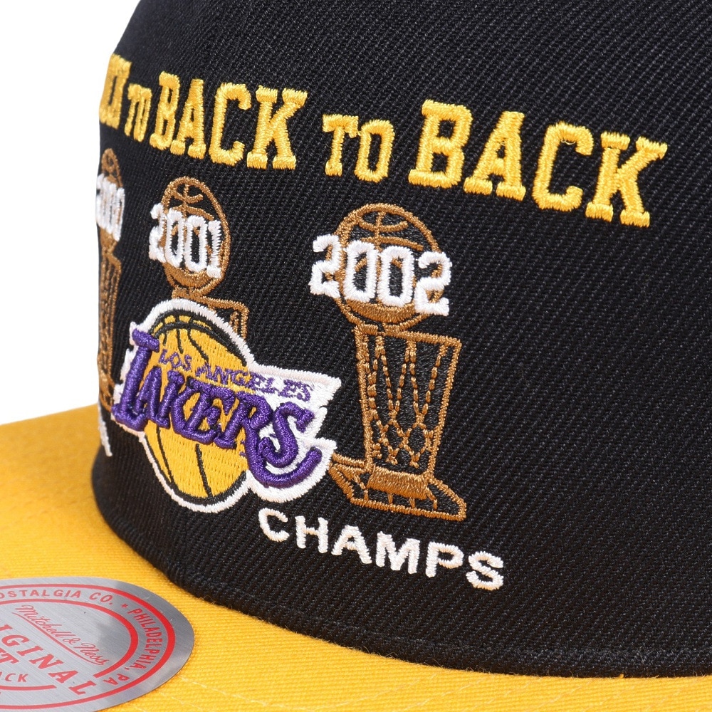 ミッチェルアンドネス（Mitchell&Ness）（メンズ、レディース）NBA 00-03 LAKERS CHAMPS キャップ HHSS4196-LALYYPPPBKGD