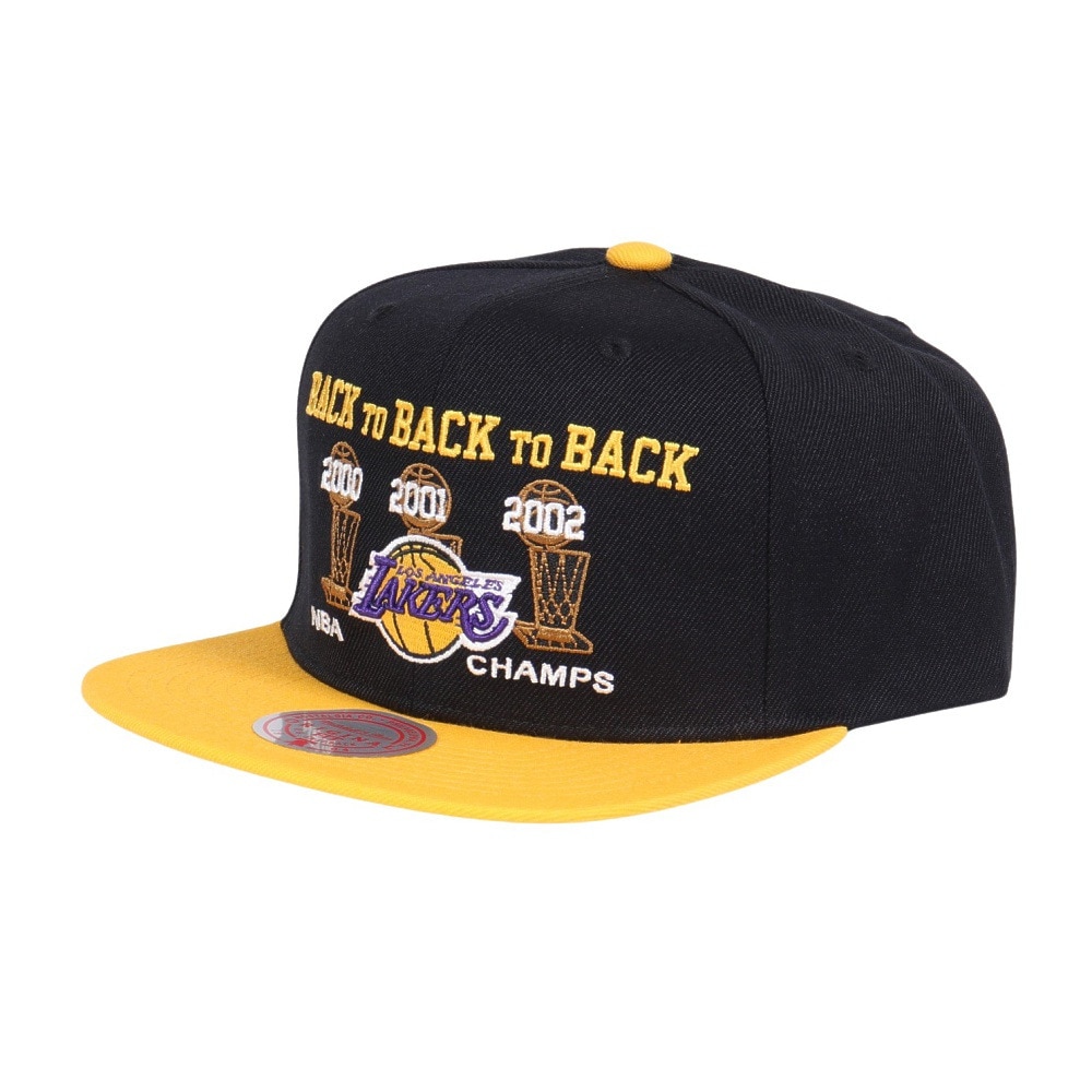 ミッチェルアンドネス（Mitchell&Ness）（メンズ、レディース）NBA 00-03 LAKERS CHAMPS キャップ HHSS4196-LALYYPPPBKGD