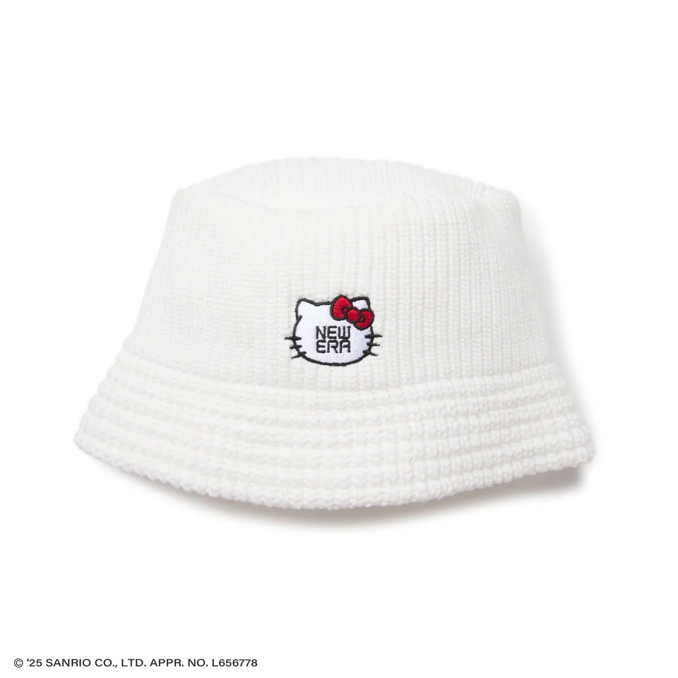 ニューエラ（NEW ERA）（メンズ、レディース）ニットバケットハット ハローキティ フェイス ホワイト 14432164