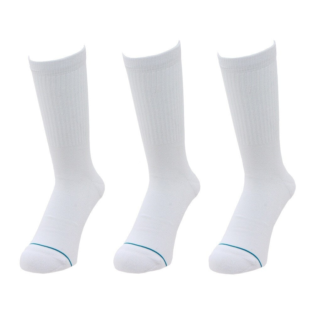 スタンス（STANCE）（メンズ、レディース）ソックス ICON 3足組 M556D18ICP WHT