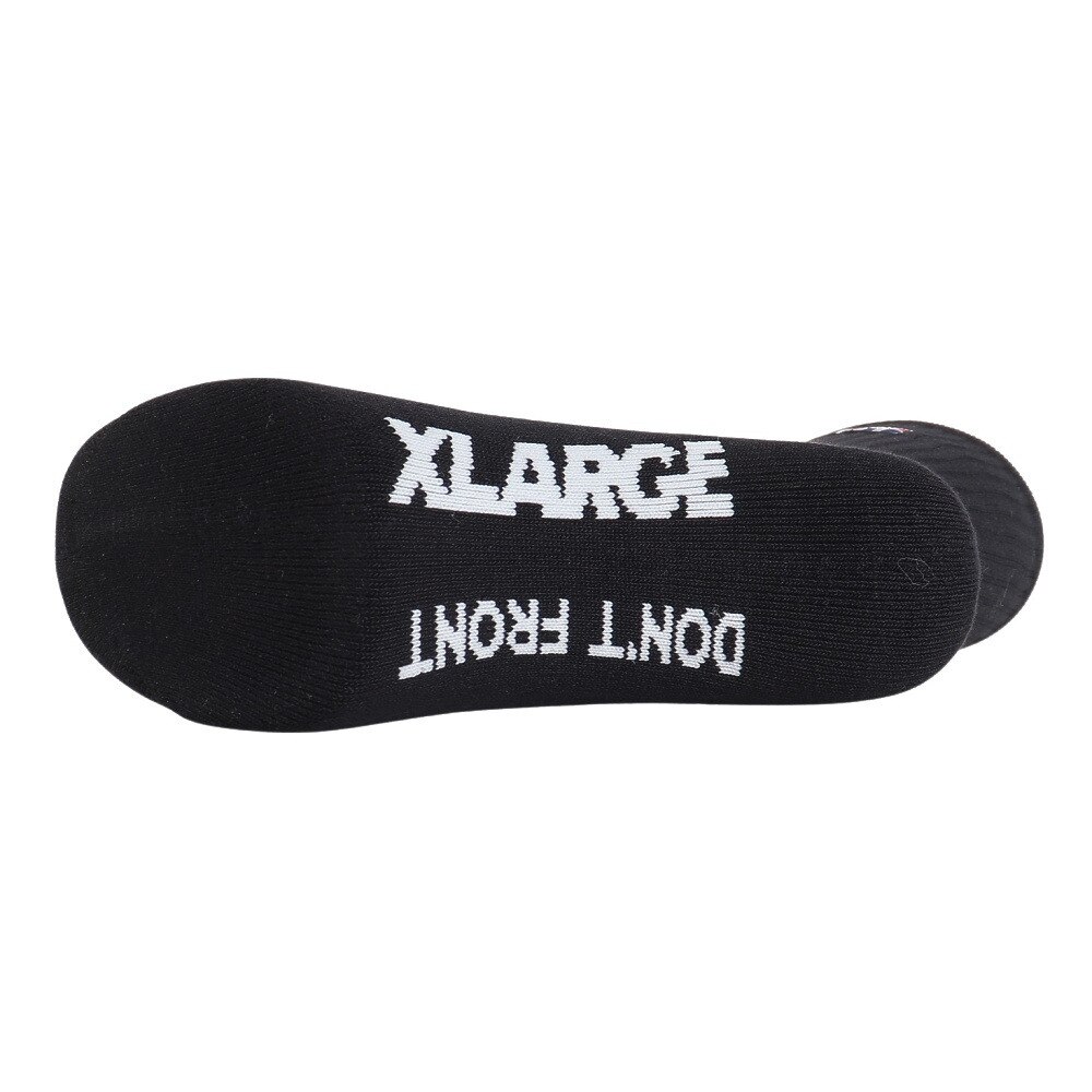 エクストララージ（XLARGE）（メンズ）XL 91 EMBROIDERED ソックス 1足組 101234054003-BLACK