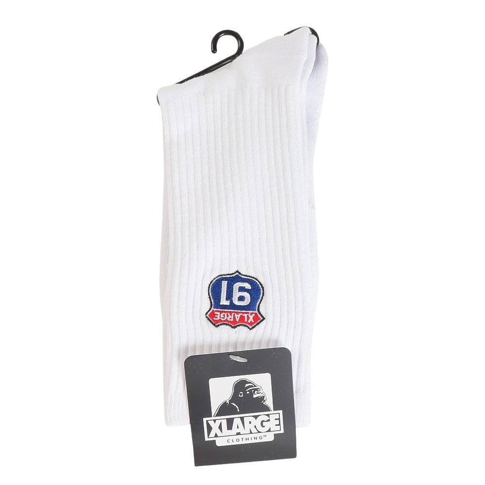 エクストララージ（XLARGE）（メンズ）XL 91 EMBROIDERED ソックス 1足組 101234054003-WHITE