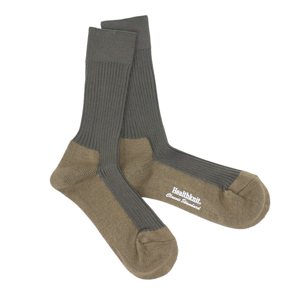 ヘルスニット（Healthknit）（メンズ）リブパイル ソックス 1足組 191-8004-35