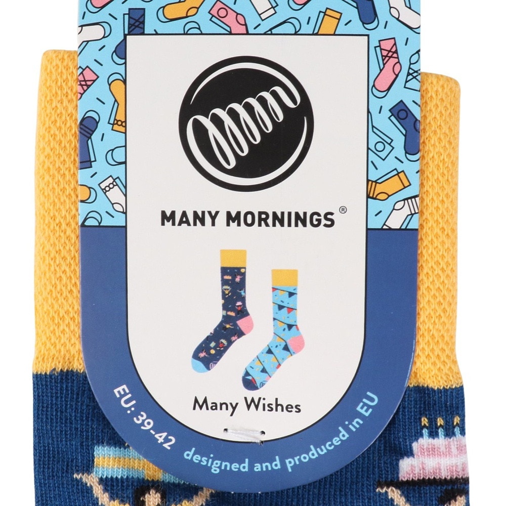 メニーモーニングス（MANY MORNINGS）（メンズ）レギュラーソックス 1足組 Many Wishe