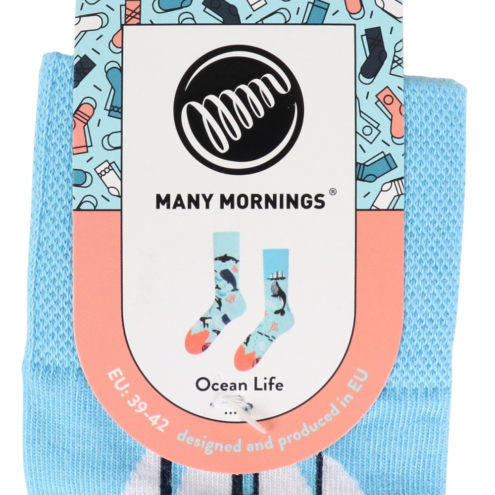 メニーモーニングス（MANY MORNINGS）（メンズ）レギュラーソックス 1足組 Ocean Life