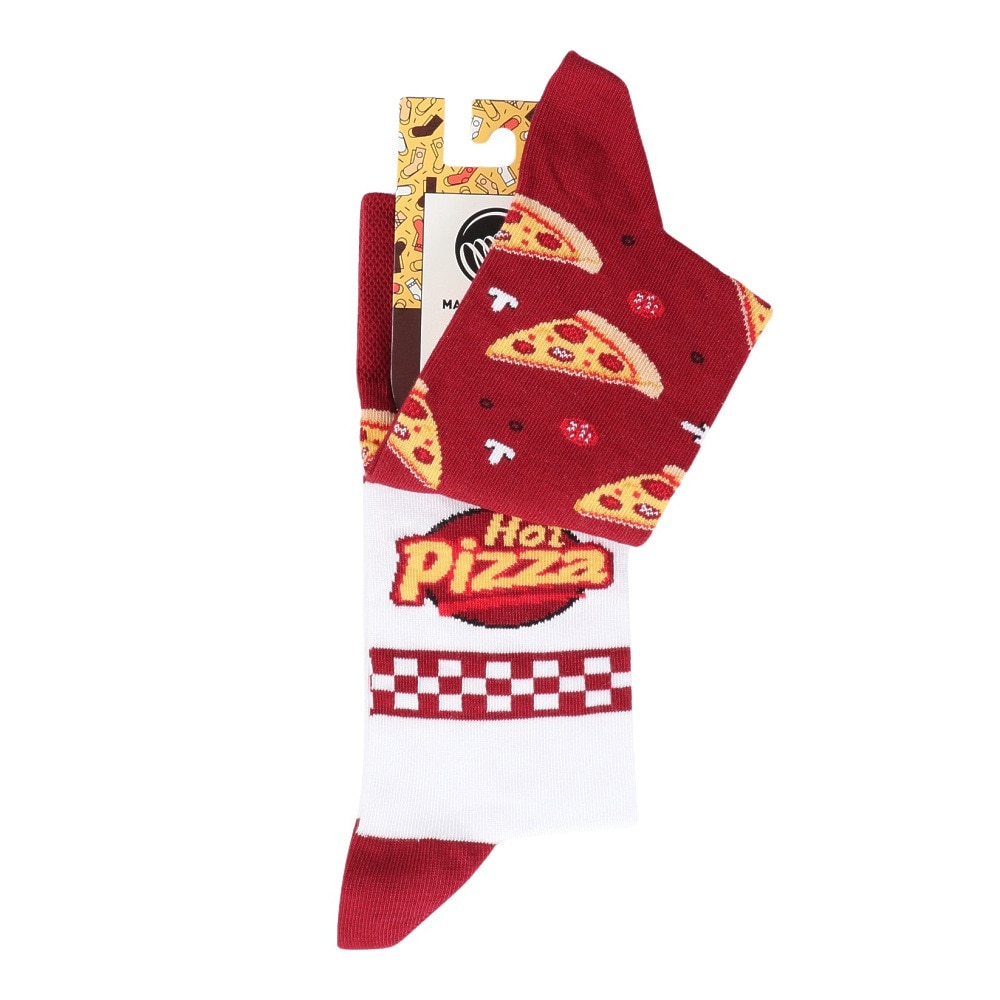 メニーモーニングス（MANY MORNINGS）（メンズ）レギュラーソックス 1足組 PizzaSlice
