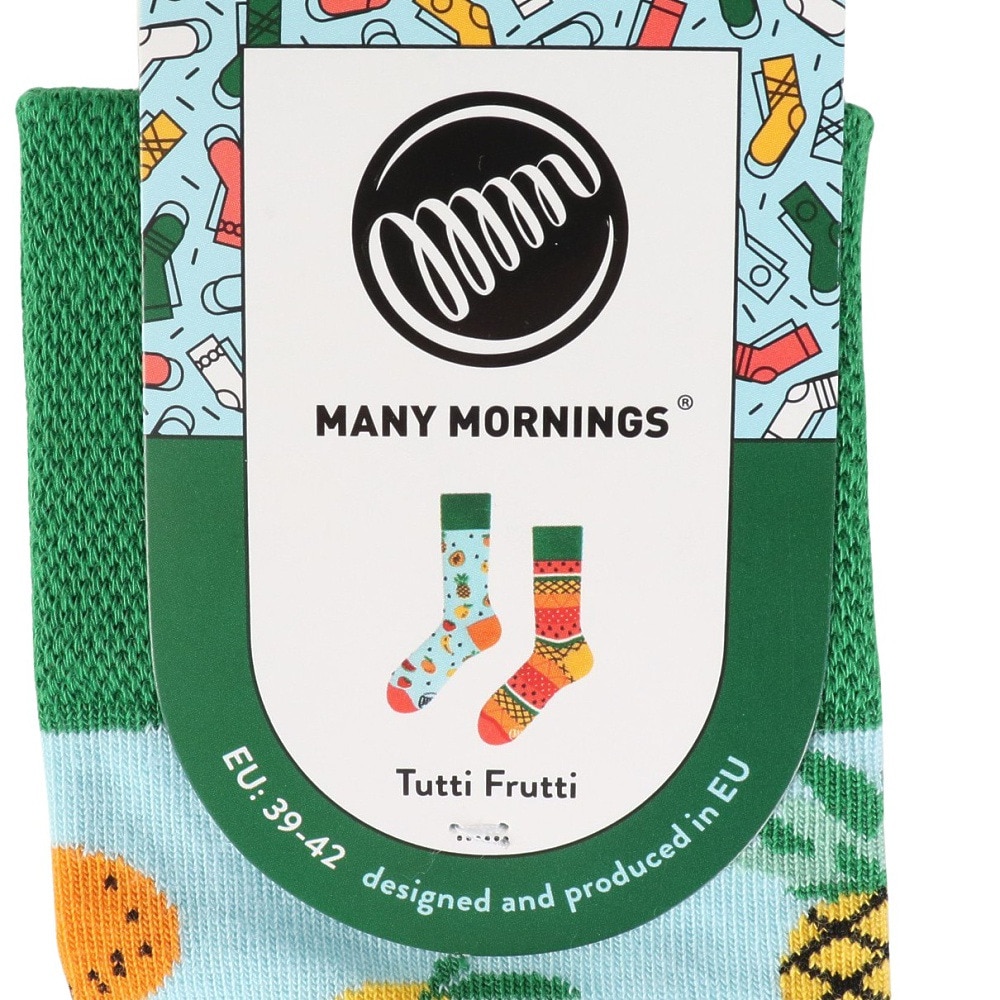 メニーモーニングス（MANY MORNINGS）（メンズ）レギュラーソックス 1足組 Tutti Frut