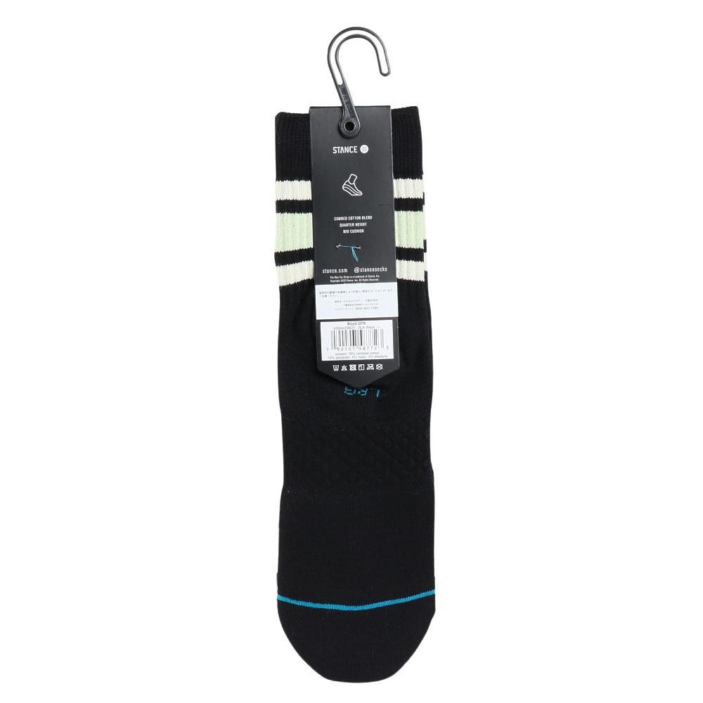 スタンス（STANCE）（メンズ）ボイド クゥオーター ソックス A356A23BOY BLK