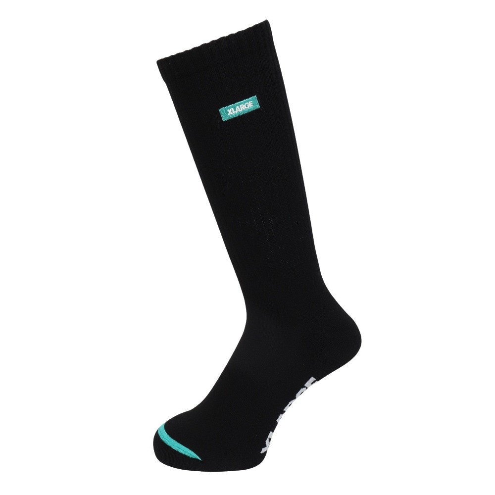 エクストララージ（XLARGE）（メンズ）SQUARE ロゴ ソックス 101244054002-BLACK