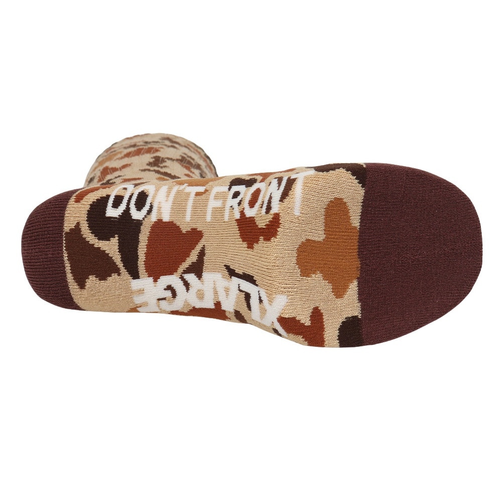 エクストララージ（XLARGE）（メンズ）SQUARE ロゴ ソックス 101244054002-BROWN