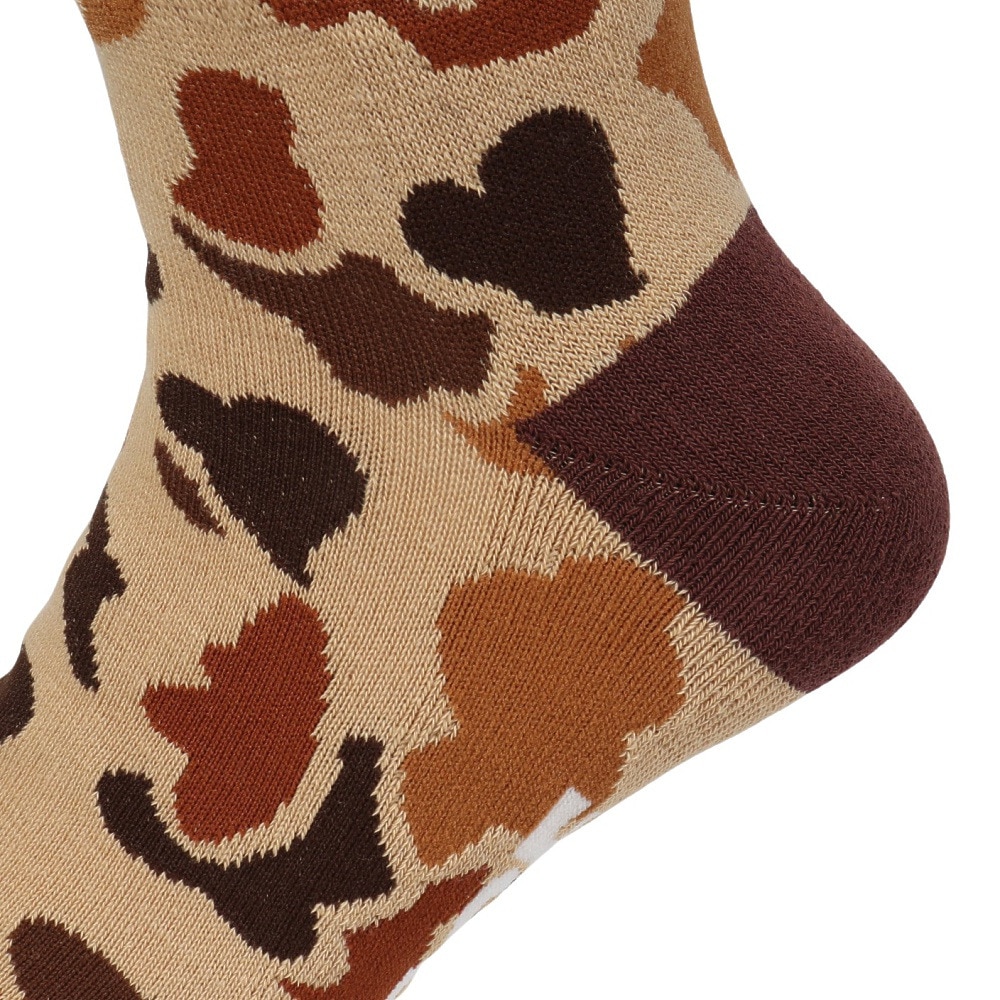 エクストララージ（XLARGE）（メンズ）SQUARE ロゴ ソックス 101244054002-BROWN