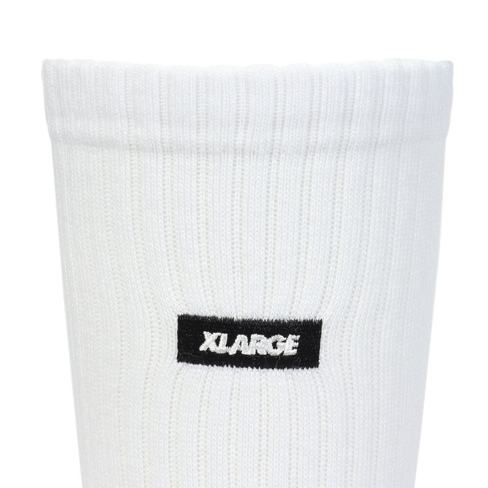 エクストララージ（XLARGE）（メンズ）SQUARE ロゴ ソックス 101244054002-WHITE