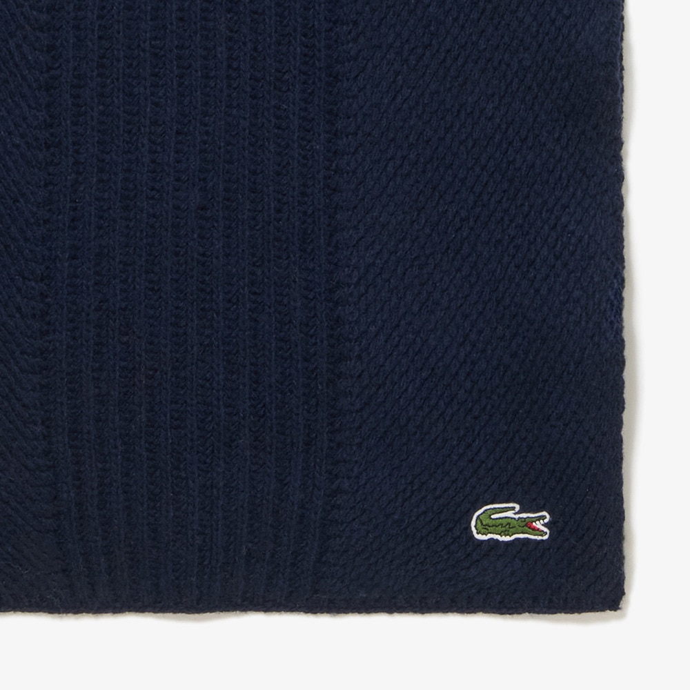 ラコステ（LACOSTE）（メンズ、レディース）ニットマフラー RE020J-99166