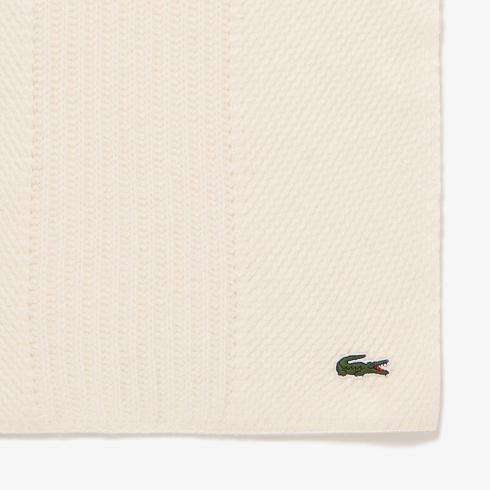 ラコステ（LACOSTE）（メンズ、レディース）ニットマフラー RE020J-9970V
