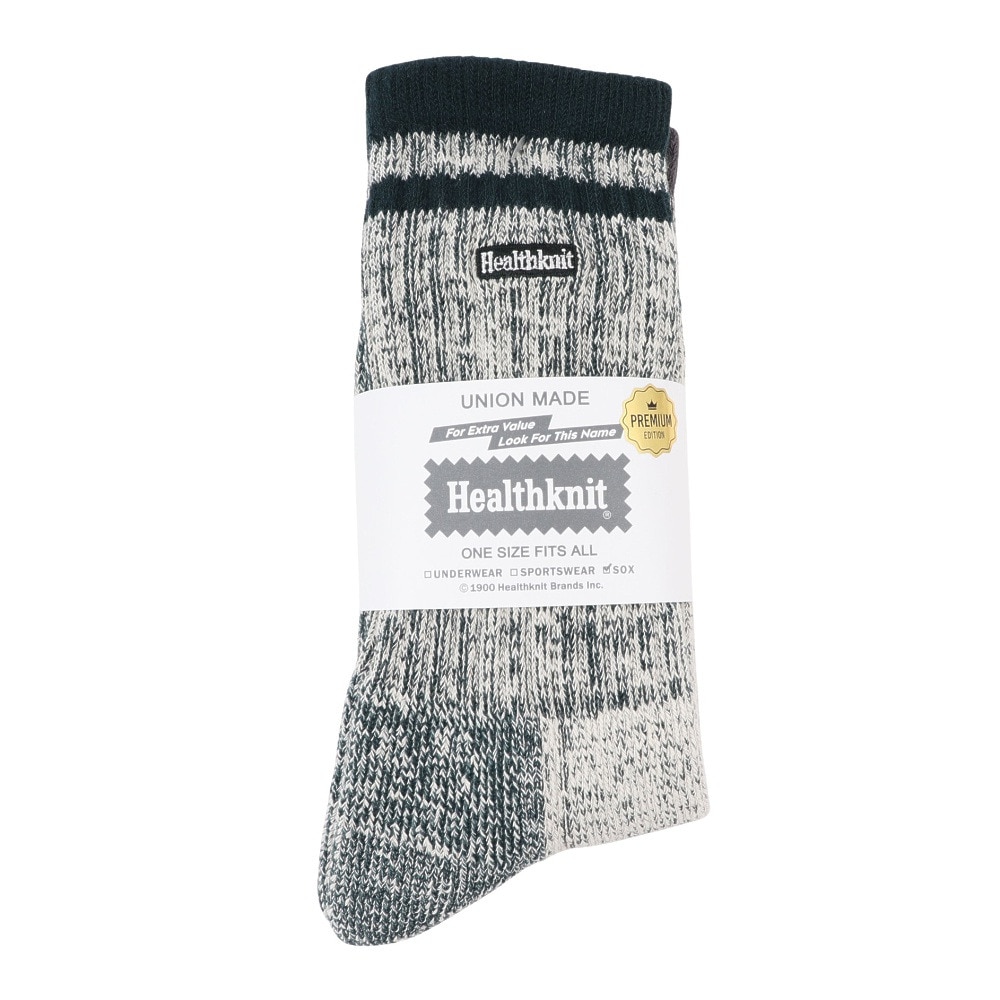 ヘルスニット（Healthknit）（メンズ）2本ライン ロゴ ソックス 2足組 191-3705