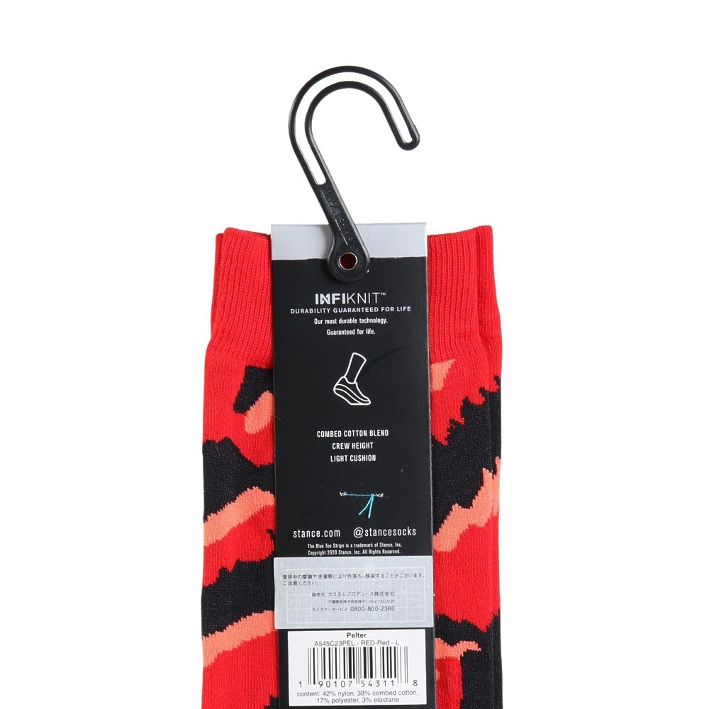 スタンス（STANCE）（メンズ）PELTER ソックス A545C23PEL RED
