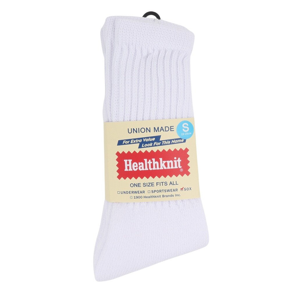 ヘルスニット（Healthknit）（メンズ、レディース）シンカーホワイト ソックス 3足組 191--3106