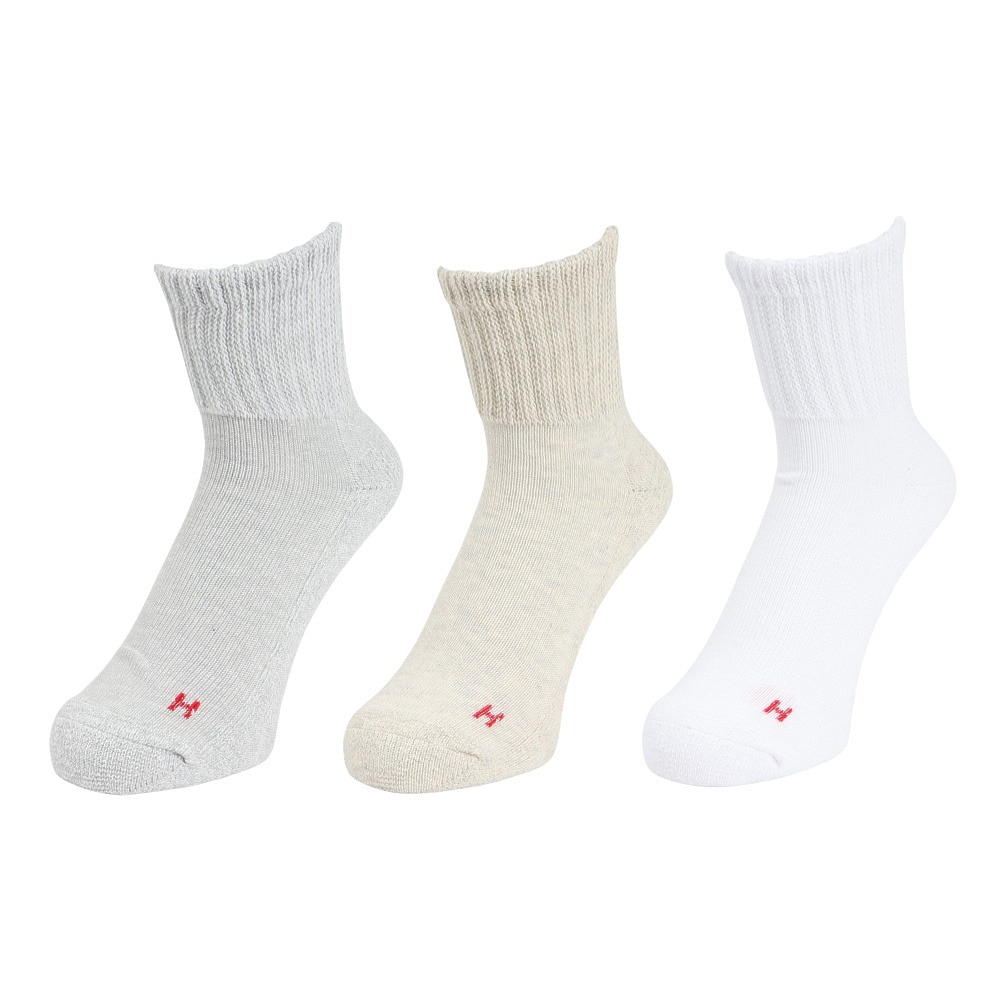 ヘルスニット（Healthknit）（メンズ）シンカー無地 3足組ソックス 191-3685