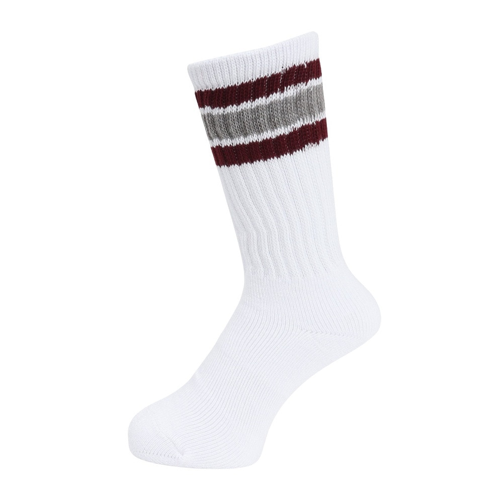 ヘルスニット（Healthknit）（メンズ）配色3本ラインクルー 3足組ソックス 191-3108