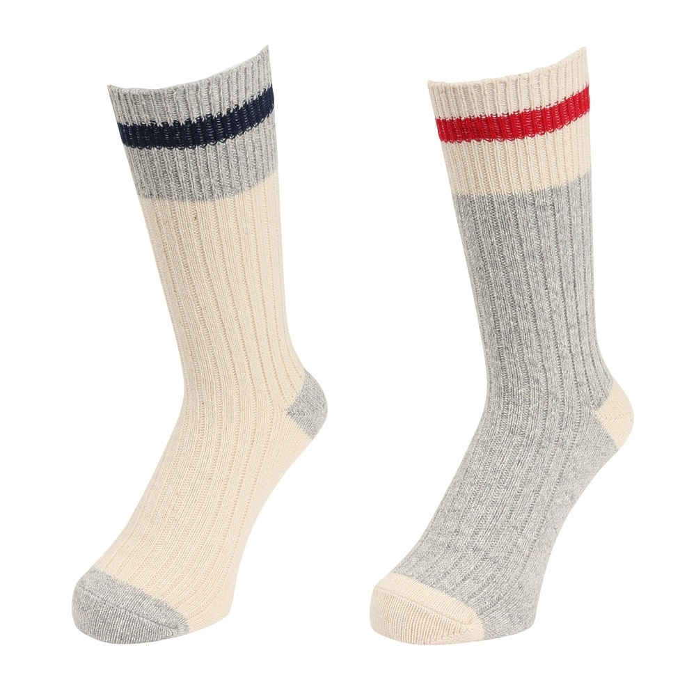 ヘルスニット（Healthknit）（メンズ）ジャズネップライン 2足組ソックス 191-3628