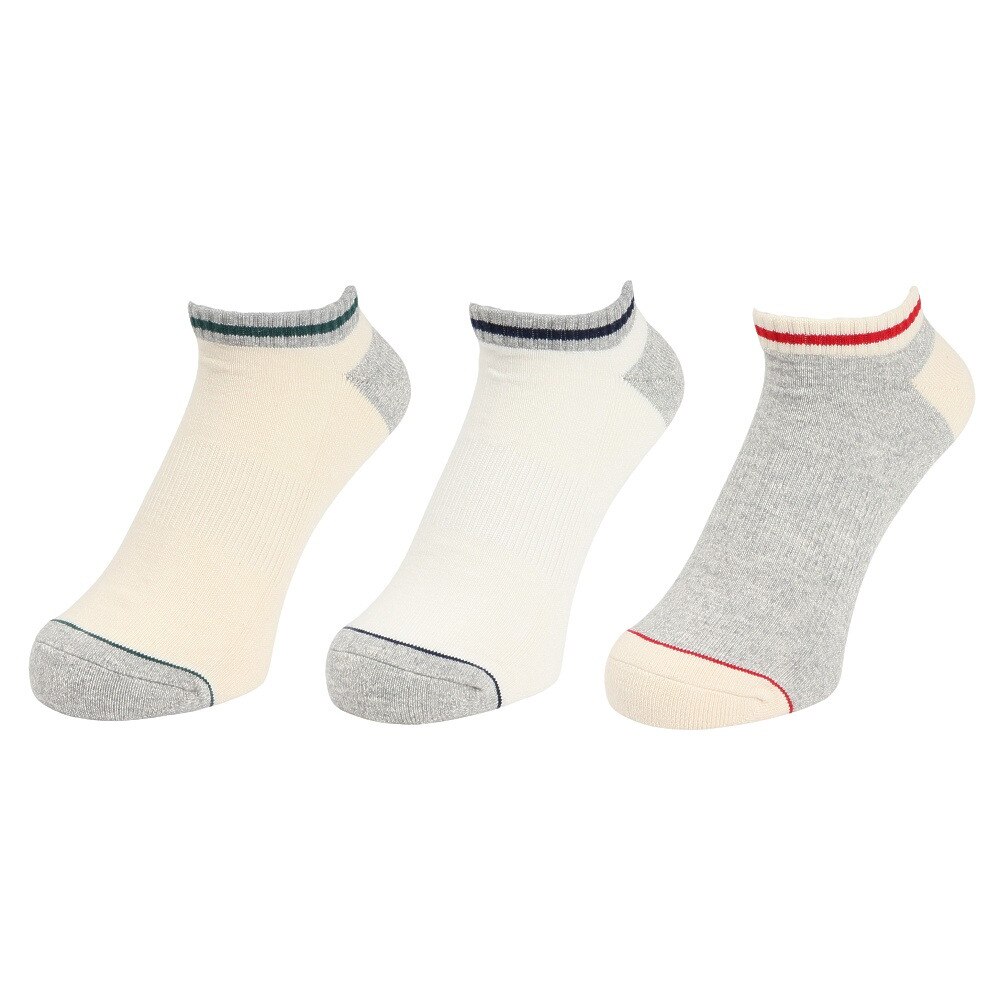 ヘルスニット（Healthknit）（メンズ）スラブライン 3足組ソックス 191-3684
