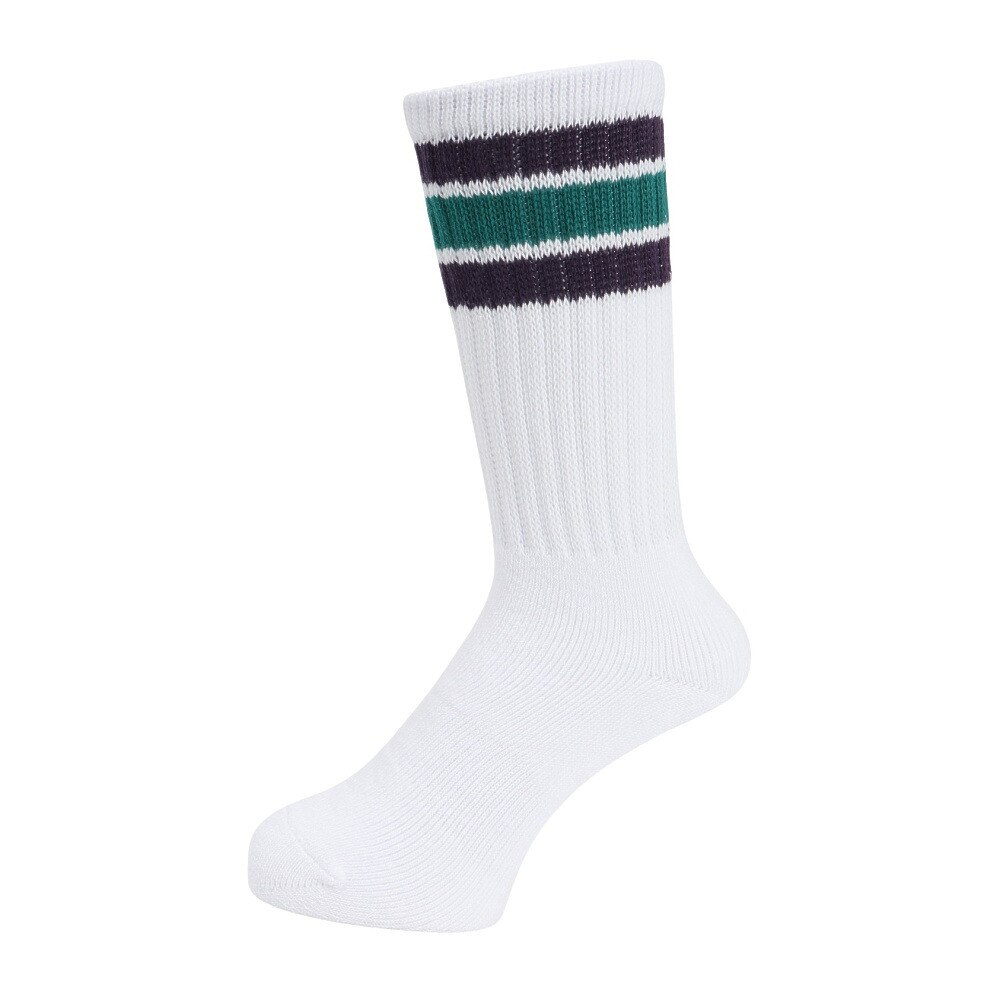 ヘルスニット（Healthknit）（メンズ）配色3本ラインクルー 3足組ソックス 191-3716