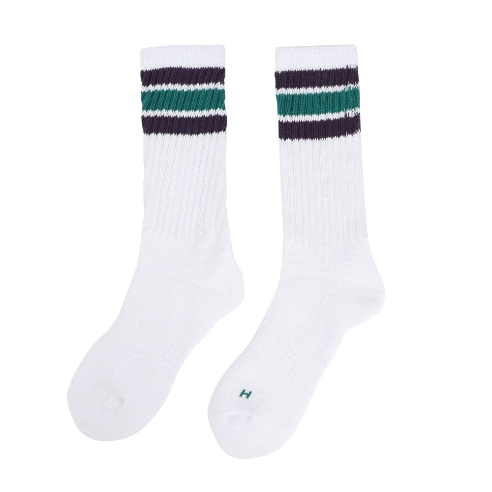 ヘルスニット（Healthknit）（メンズ）配色3本ラインクルー 3足組ソックス 191-3716