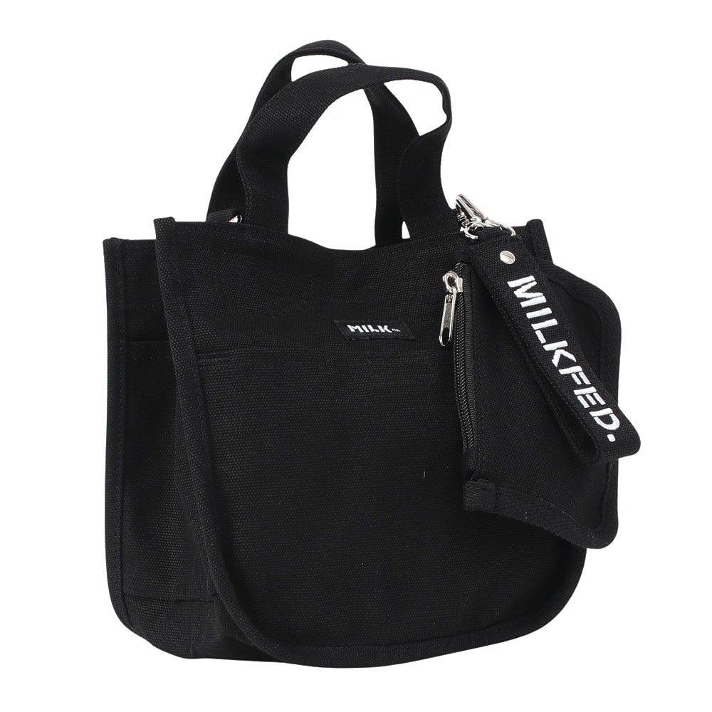 ミルクフェド（MILKFED.）（メンズ、レディース）EMBROIDERED BAR ミニ ショルダーバッグ 103213053009-BLACK