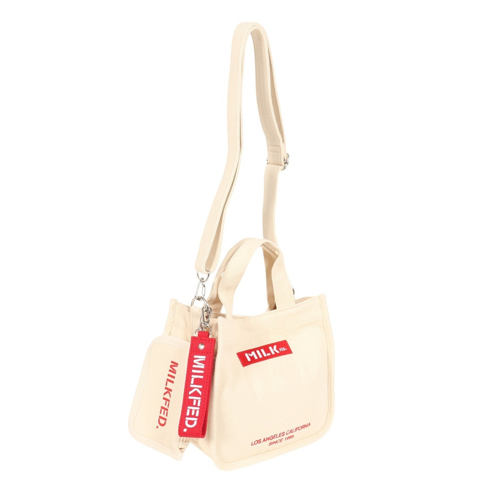 ミルクフェド（MILKFED.）（メンズ、レディース）EMBROIDERED BAR ミニ ショルダーバッグ 103213053009-RED