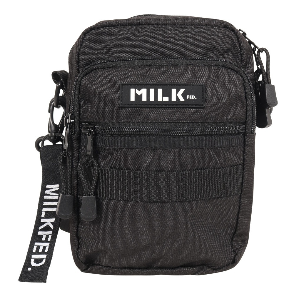 ミルクフェド（MILKFED.）（メンズ、レディース）アクティブ フロントポケット MOLLE ショルダーバッグ 103224053003-BLACK