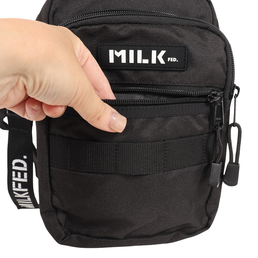 ミルクフェド（MILKFED.）（メンズ、レディース）アクティブ フロントポケット MOLLE ショルダーバッグ 103224053003-BLACK