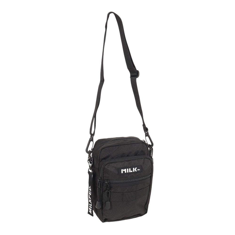 ミルクフェド（MILKFED.）（メンズ、レディース）アクティブ フロントポケット MOLLE ショルダーバッグ 103224053003-BLACK