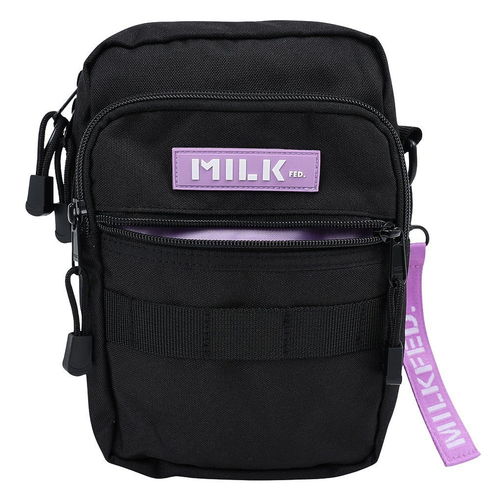 ミルクフェド（MILKFED.）（メンズ、レディース）ACTIVE フロント ポケット MOLLE ショルダーバッグ 103224053003-LtPURPLE