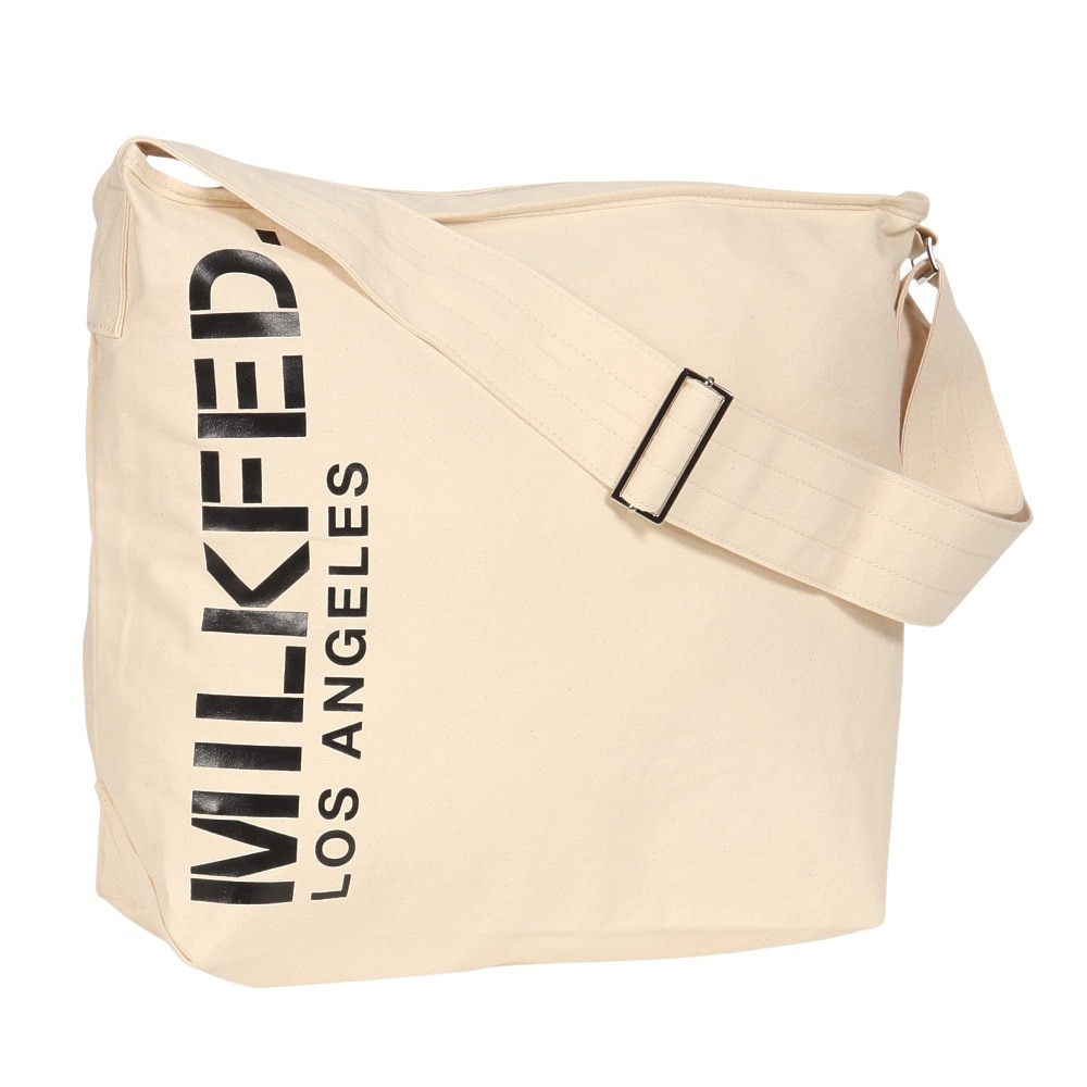 ミルクフェド（MILKFED.）（レディース）STENCIL ロゴ ショルダーバッグ 103233053004-OFF WHITE