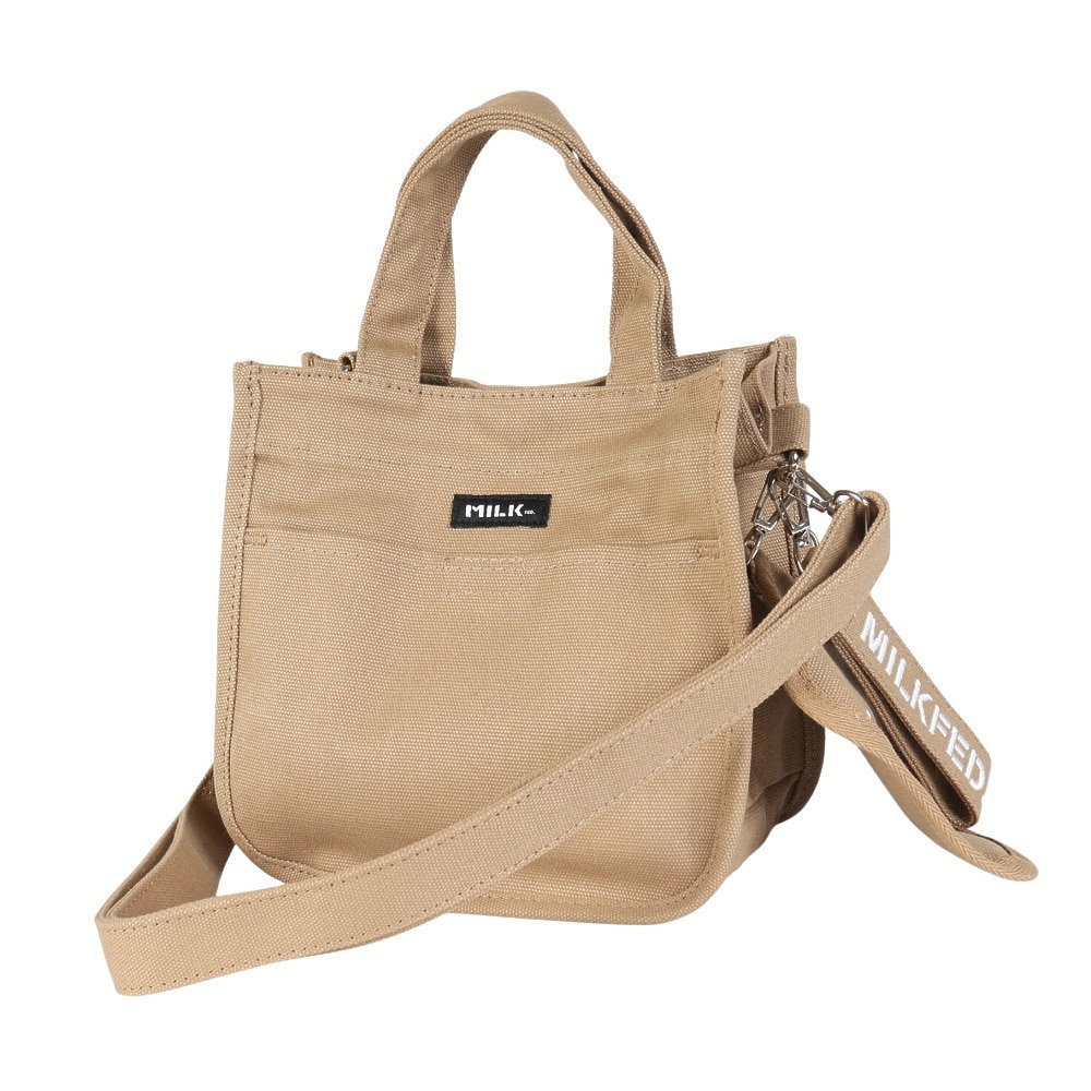 ミルクフェド（MILKFED.）（レディース）EMBROIDERED BAR ミニ ショルダーバッグ 103213053009-BEIGE