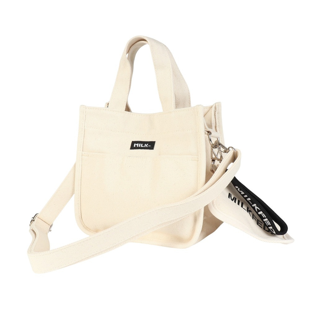 ミルクフェド（MILKFED.）（レディース）EMBROIDERED BAR ミニ ショルダーバッグ 103213053009-WHITE