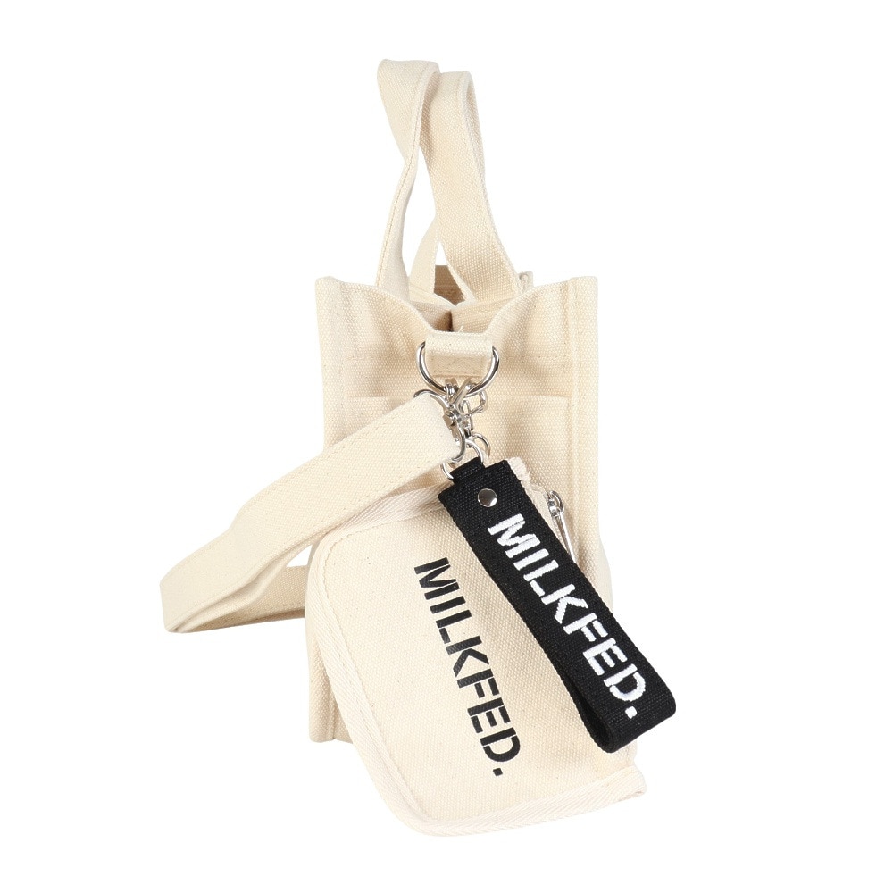 ミルクフェド（MILKFED.）（レディース）EMBROIDERED BAR ミニ ショルダーバッグ 103213053009-WHITE