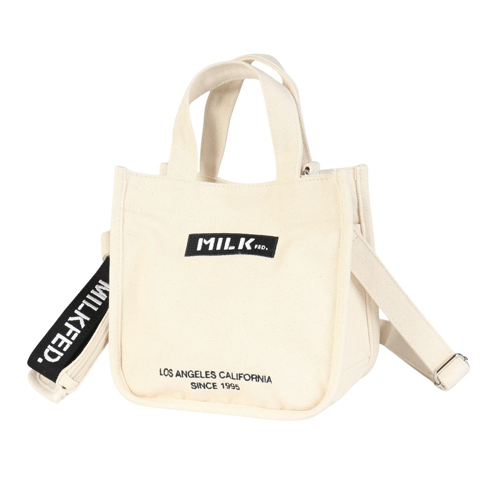ミルクフェド（MILKFED.）（レディース）EMBROIDERED BAR ミニ ショルダーバッグ 103213053009-WHITE