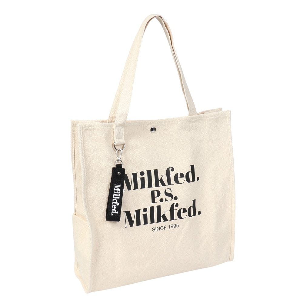 ミルクフェド（MILKFED.）（レディース）DIDONE ロゴ ビッグ トートバッグ 103203053014-WHITE
