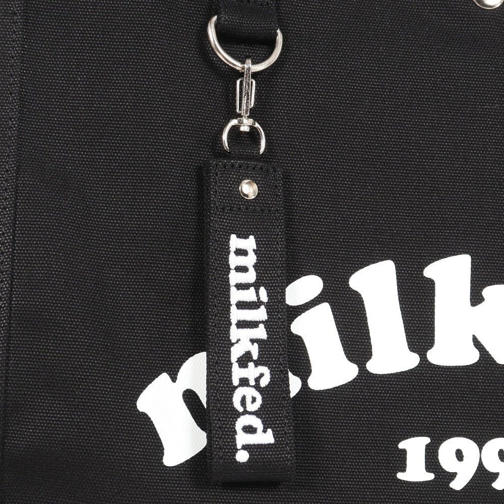 ミルクフェド（MILKFED.）（レディース）PIPING スクエア トートバッグ COOPER ロゴ 103212053011-BLACK