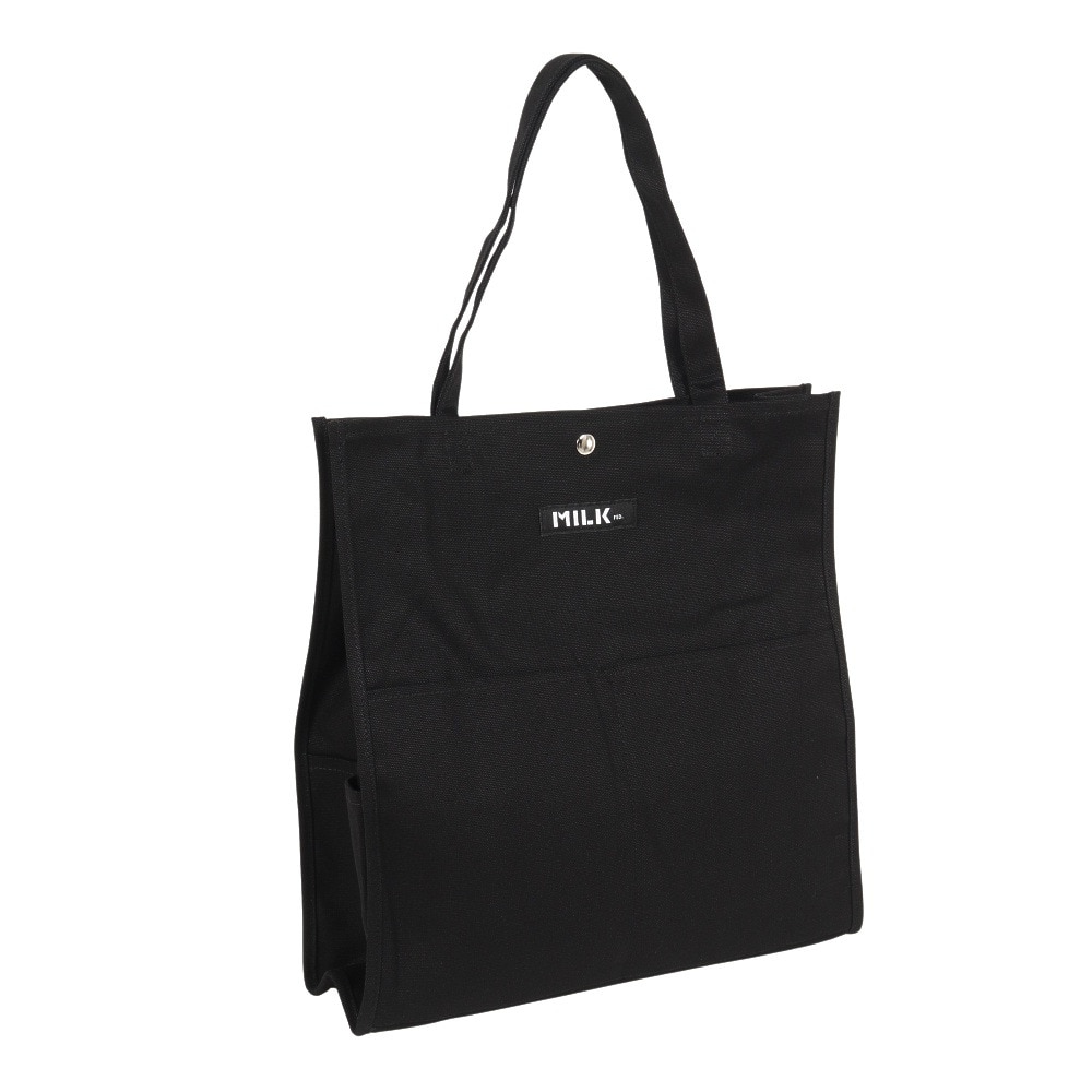 ミルクフェド（MILKFED.）（レディース）PIPING スクエア トートバッグ COOPER ロゴ 103212053011-BLACK