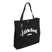 (レディース)PIPING スクエア トートバッグ COOPER ロゴ 103212053011-BLACK