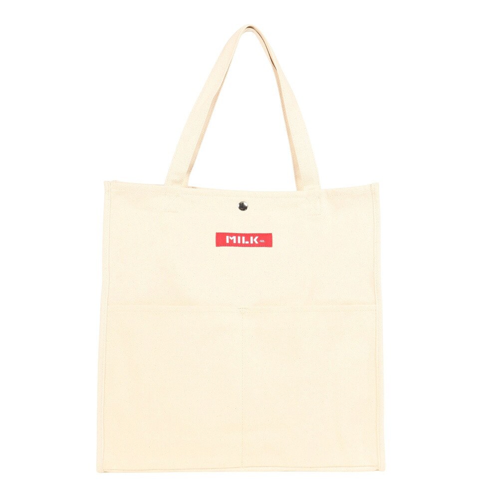 ミルクフェド（MILKFED.）（レディース）PIPING スクエア トートバッグ COOPER ロゴ 103212053011-RED